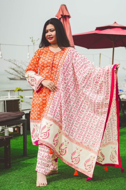 HAND BLOCK WORK COTTON 3 PCS